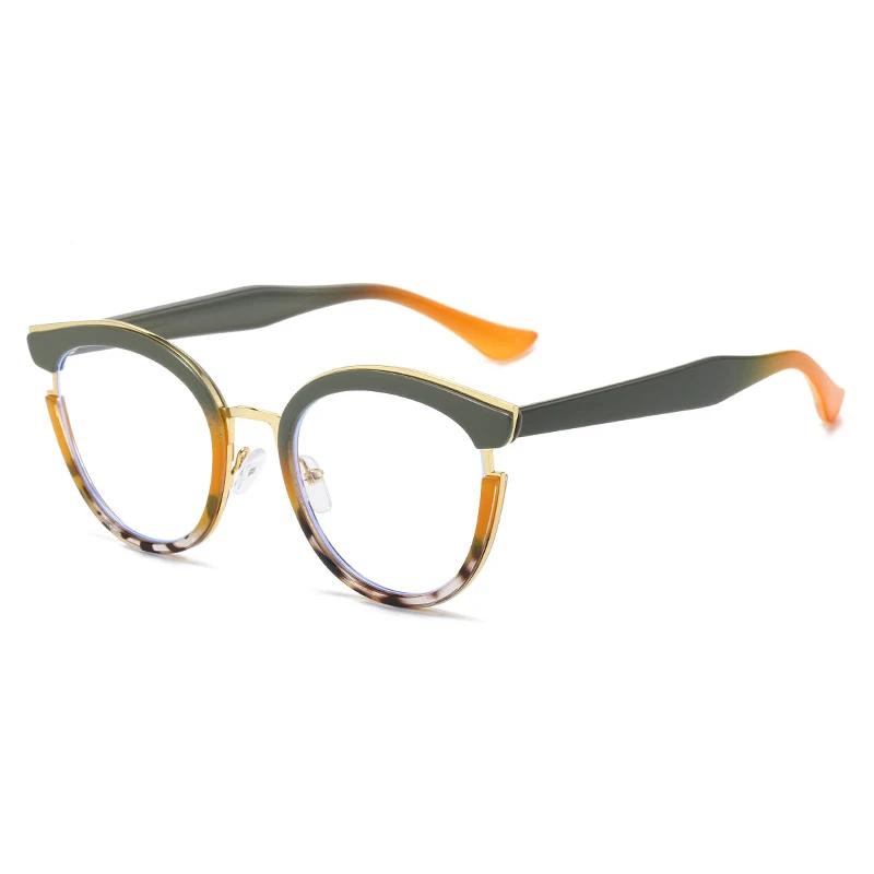 SHAUNA Retro Runde Frauen Frühling Scharnier Gläser Rahmen Mode Klar Anti Blau Licht Brillen Männer Cat Eye Optische Leopard Rahmen