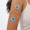 Blommig Öppen Armring Emaljglasyr Armband Mode Blomma Armband Hand Smycken