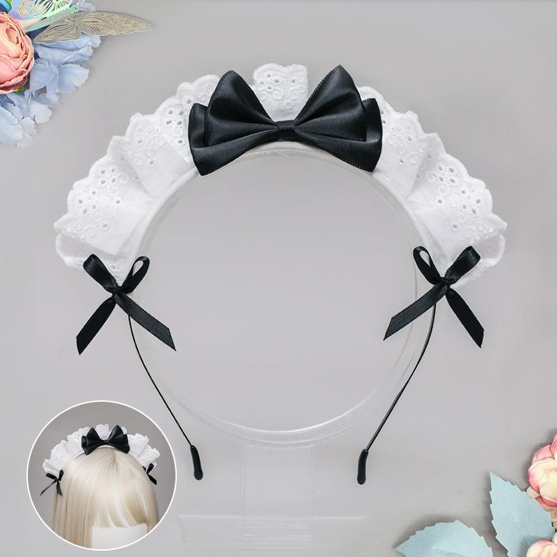 

Lolita Lace Maid Hair Accessories Sweet Subculture Maid Clothing cos Accessories Comic-Con Second Dimensional Maid Headband One size fits all
