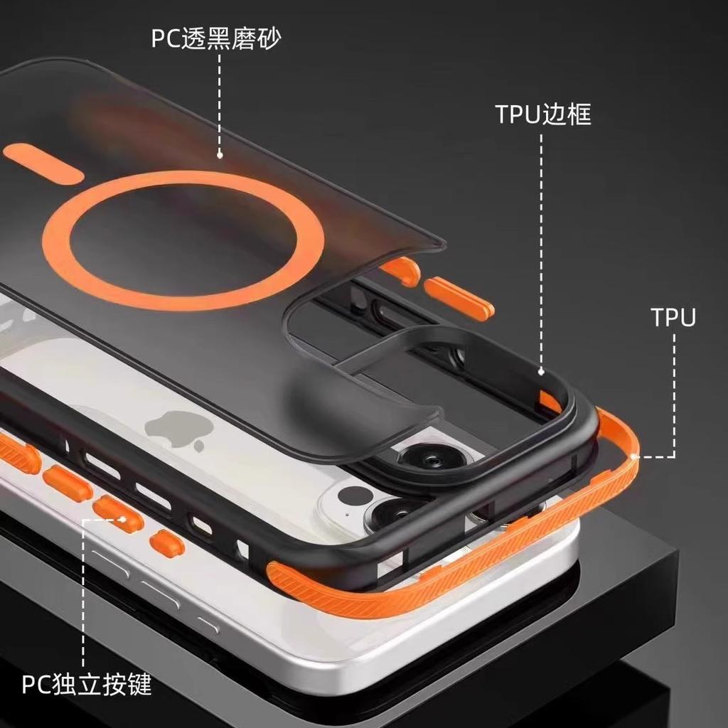 Luxury Magsafe Matte Phone Case For iPhone 11 12 13 14 15 16 Pro Max Plus Magnetic Bumper Back Cases Cover