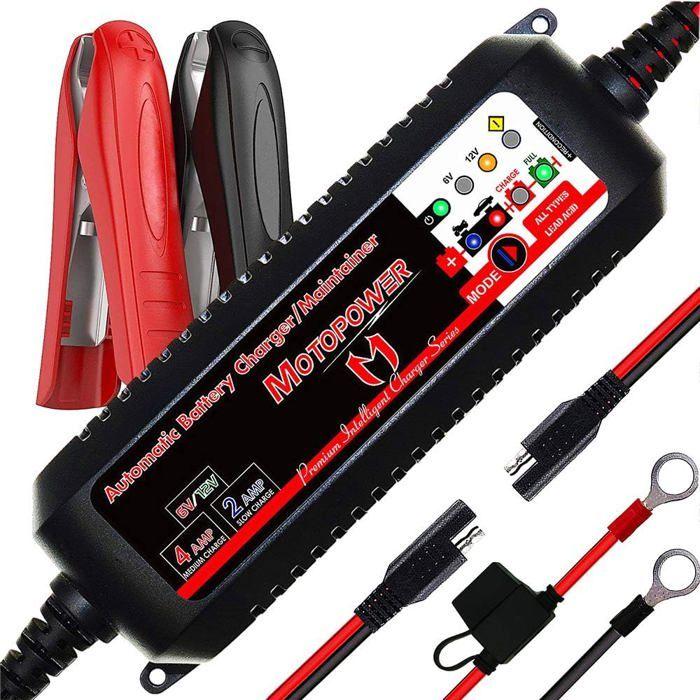 Nabíječka baterií - MOTOPOWER - MP00207-FR - 6V/12V - 4A - Automatická s režimem obnovy