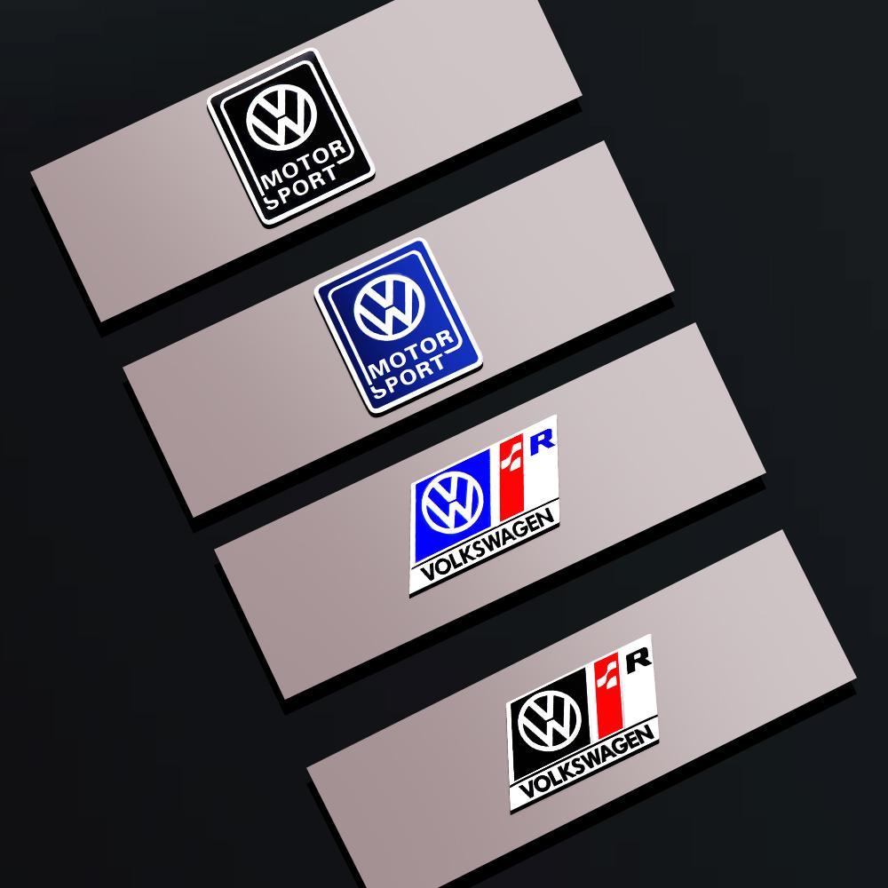 Valve Stems Caps Aluminum Car Logo Body Trunk Sticker Badge Decor Auto Accessories For Volkswagen VW GTI Golf Tiguan Passat Jett zh9