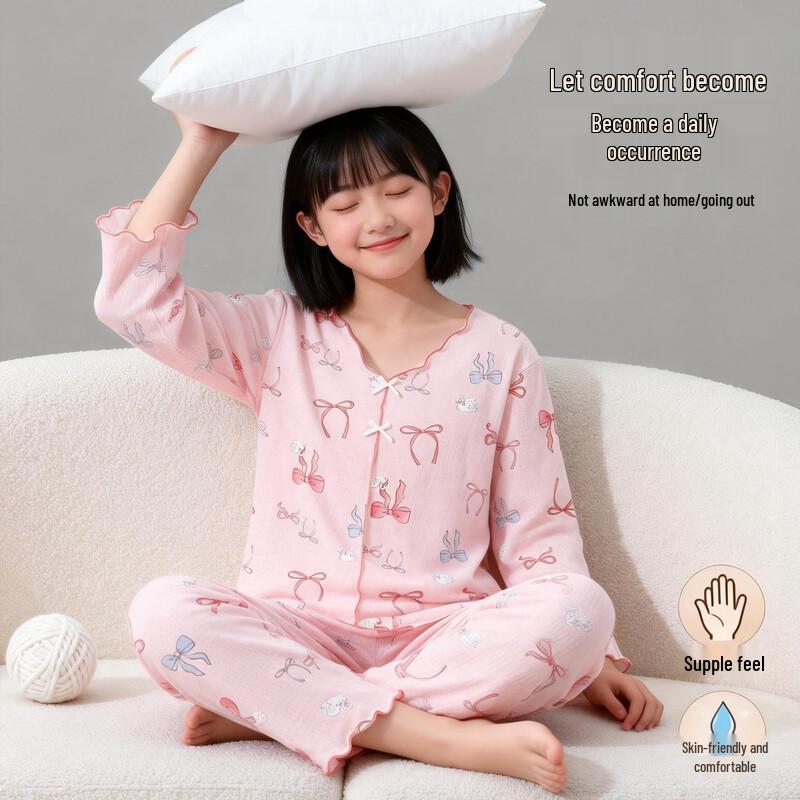 Girls  100% Cotton Pajama Set 140