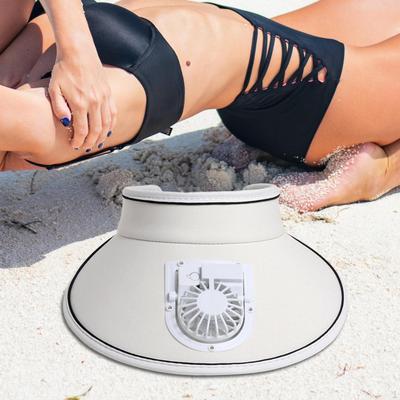 Portable Sun Visor Cap with Integrated Fan for Outdoor Adventures