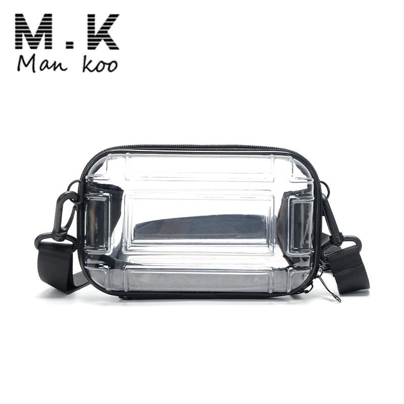 Portable Transparent PVC Mini Luggage Bag: Multi-Function Travel Messenger Bag for Phones and Accessories