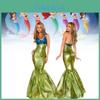 Elegant Adult Mermaid Costume Cosplay For Halloween Womens Party Outfit