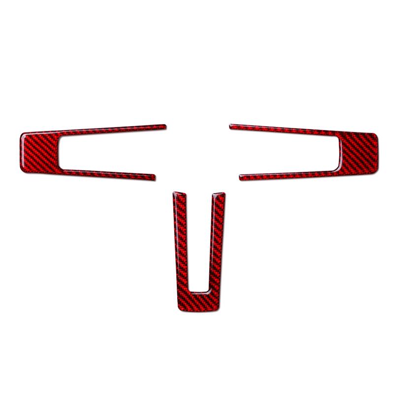 For Ford Mustang 2009-2013 Carbon Fiber Steering Wheel Panel Cover Trim Sticker Car Interior Decoration Tuning Accessories