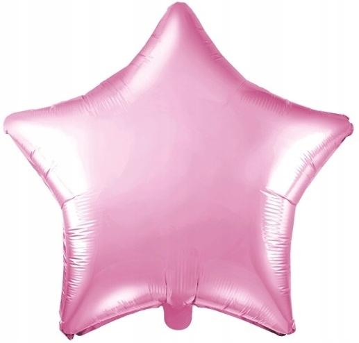 Balon Foliowy Gwiazdka, 48 Cm, Jasny Róż, 1 Szt.