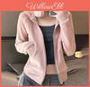 Giacca con Cappuccio in Pile da Donna con Coulisse per Uso Casuale Autunnale Invernale