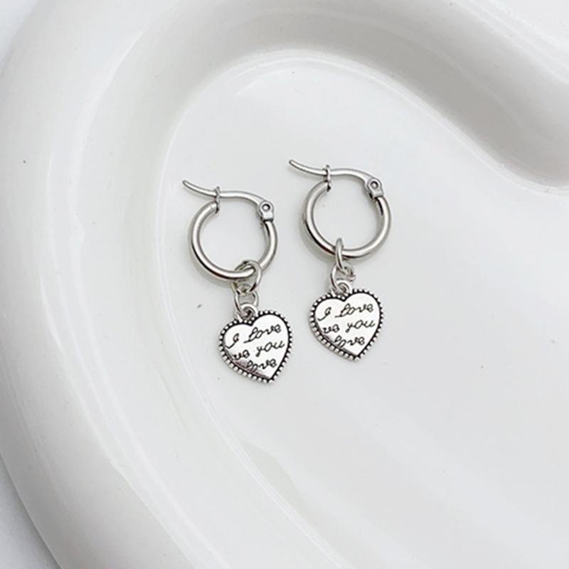 4Pairs Elegant Heart Shaped Earrings Unique and Fashionable Butterfly Hoop Earrings Elegant Earwear Accessory for Women