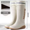 Men's Fleece Lined Waterproof Rain Boots Mid Calf Non-Slip Lightweight Outdoor Work Kitchen Delivery ShoesRubber Work Boots