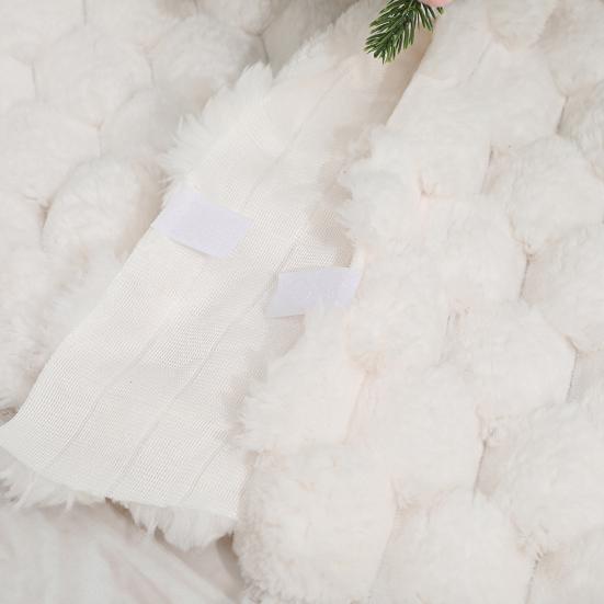 Christmas Tree Skirts Round Plush Xmas Trees Base Cover Carpet Mat Ornaments for Home