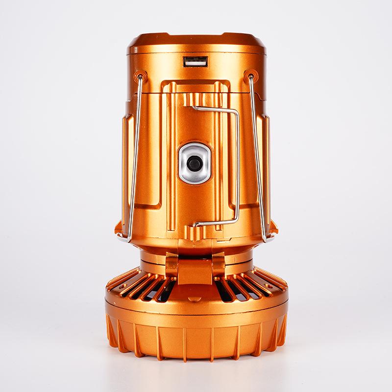 Solar Camping Lantern With Fan Portable Stretchable Electric Fan Emergency Light Outdoor Lighting Rechargeable LED Tent Light