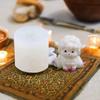 1 Piece, aromatherapy candle cartoon lamb silicone mold, 3D sheep gypsum ornament mold, creative silicone mold