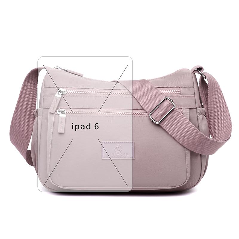 Lightweight Crossbody Bag Multi-Pocket Shoulder Bag Nylon Women's Bag