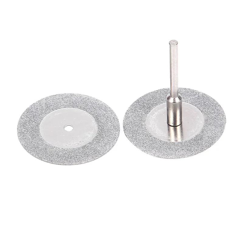 5pcs 22mm Diamond Cutting Discs Cut Off Mini Diamond Saw Blade with 1pcs Connecting Shank for Dremel Drill Fit Rotary Tool