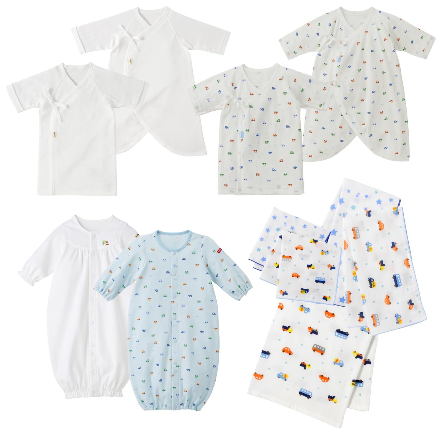 

MIKI HOUSE HOT BISCUITS Special Maternity Prep Set, Year-Round, Boys and Girls, Baby & Kids Clothes, Blue, One Size Fits All, 74-9945-149