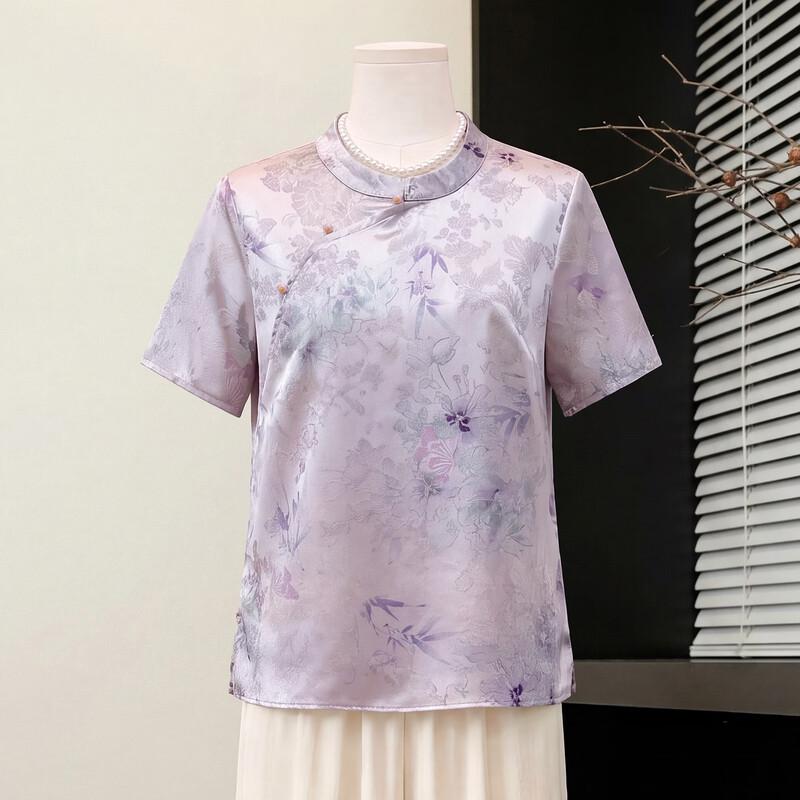 Da Tang Fu Ren Women's New Chinese Style Short Sleeve T-Shirt