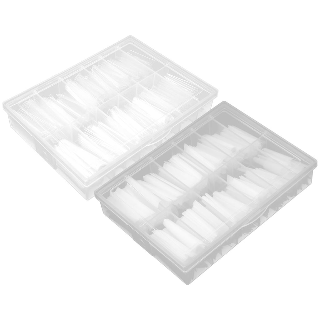 240pcs Extra Long Nail Tips Artificial French False Nail Tips for Nail Salon