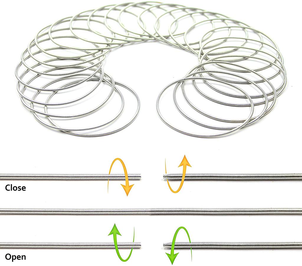 A Set Of 20 Pieces Of 2mm Silver Guitar String Bracelet ,Stackable Bracelet ,Women 'S Coil Jewelry Spiral Bracelet