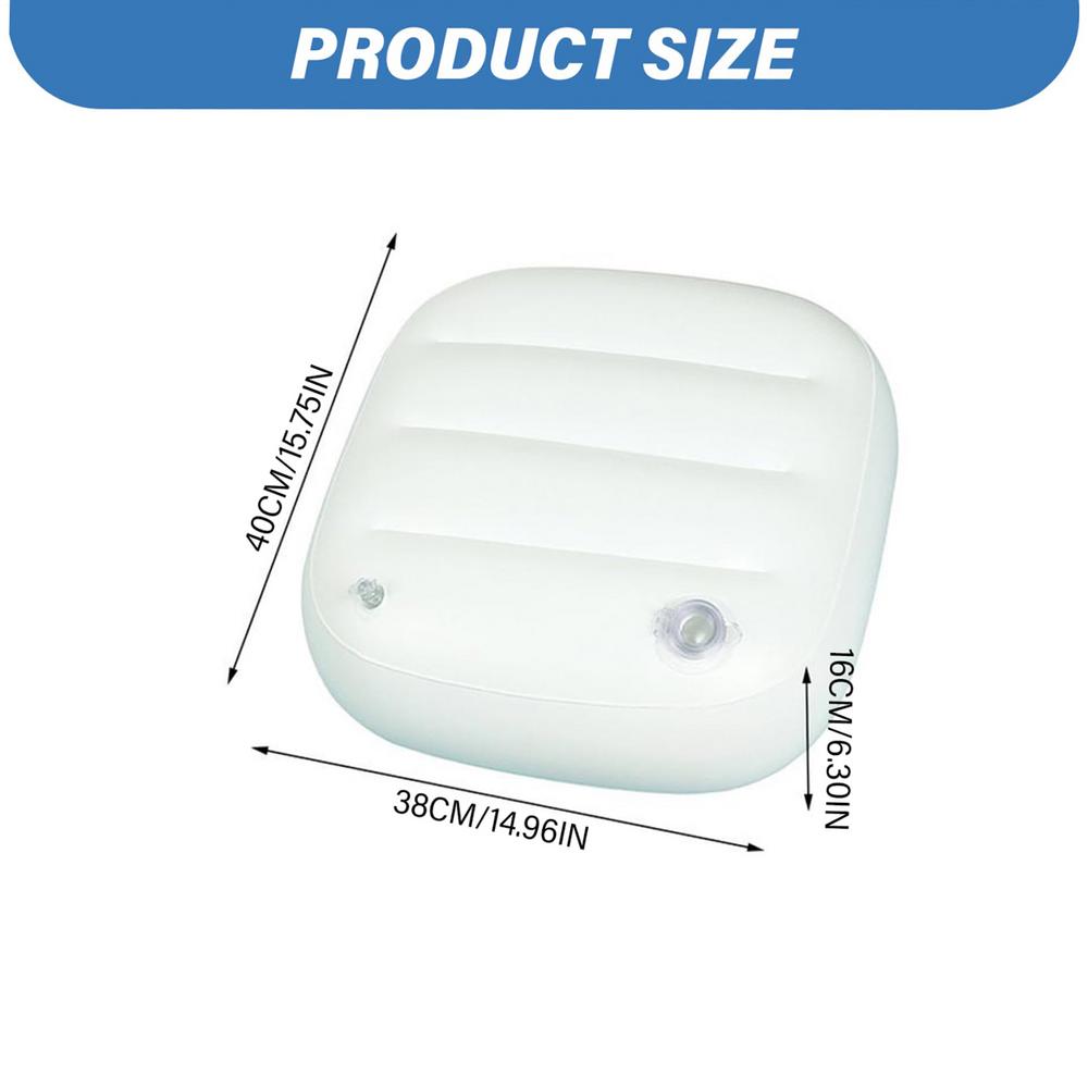 Hot Tub Booster Seat Inflatable Water Injection Double-Use Cushion Bath SPA Seat Pad Bathtub Anti-Hemorrhoids Inflatable Pillow