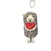 Lamb Charm Wool Felt Keychain Pendant - Nepal Crafted High-Value Gift