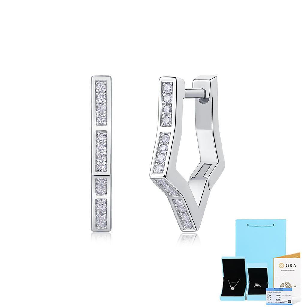 S925 Silver Mood Earrings Moissanite Earrings Ear Jewelry