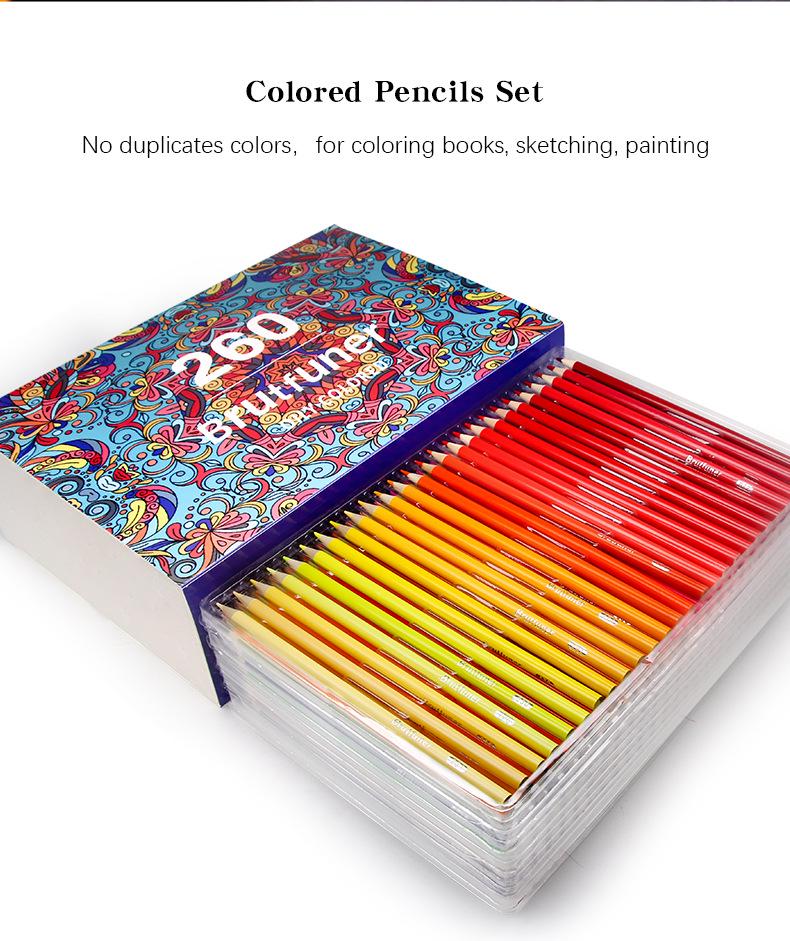 Exclusive Set: 260-Color Oil-Based Colored Pencils for Students & Graffiti Artists