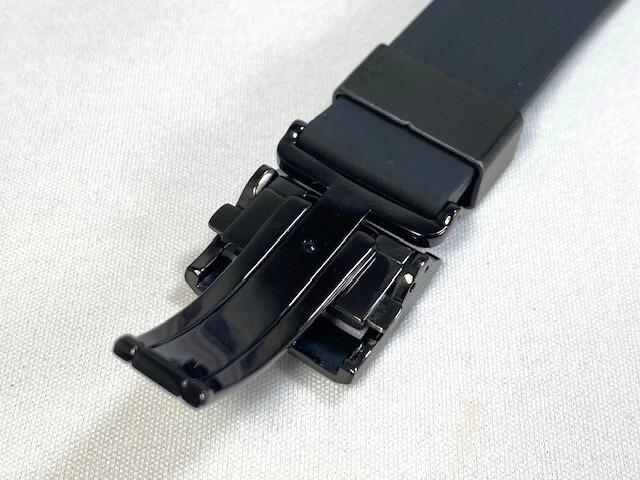 R02K011M9 SEIKO Astron 24mm Silicone Band with for Buckle, Black, SBXA033/ SBXA035/ 7X52-0AK0