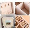Jewelry Travel Organizers Letter Pattern Small Jewelry Container Fashion Portable Case PU Texture for Fashionable Lover