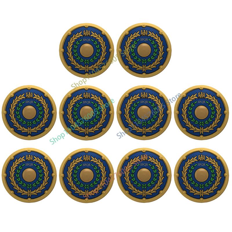 Średniowieczny Rzym Tarcza Budowlane Klocki Wojskowe Żołnierz Rzymski Wojownik Rycerz Postać Łucznik Fartuch Płaszcz Akcesoria Ceglany Zabawka Prezent