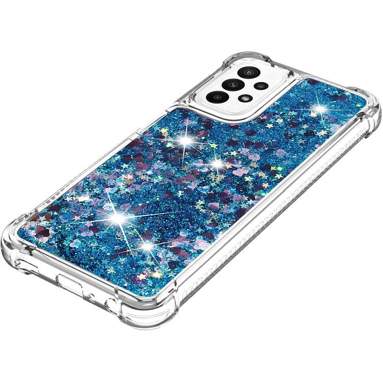 

OOPKINS Чехол для Samsung Galaxy A23 5G, Блестящий переливающийся чехол с блестками для женщин и девушек, Прозрачный мягкий ТПУ силиконовый противоударный защитный чехол для YB] WT:Blue Heart