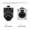 RJ45 Panel Mounted Coupler With Locking Interface 180/90 Degree Compatibles Cat5/Cat6 Cable ABS Metal