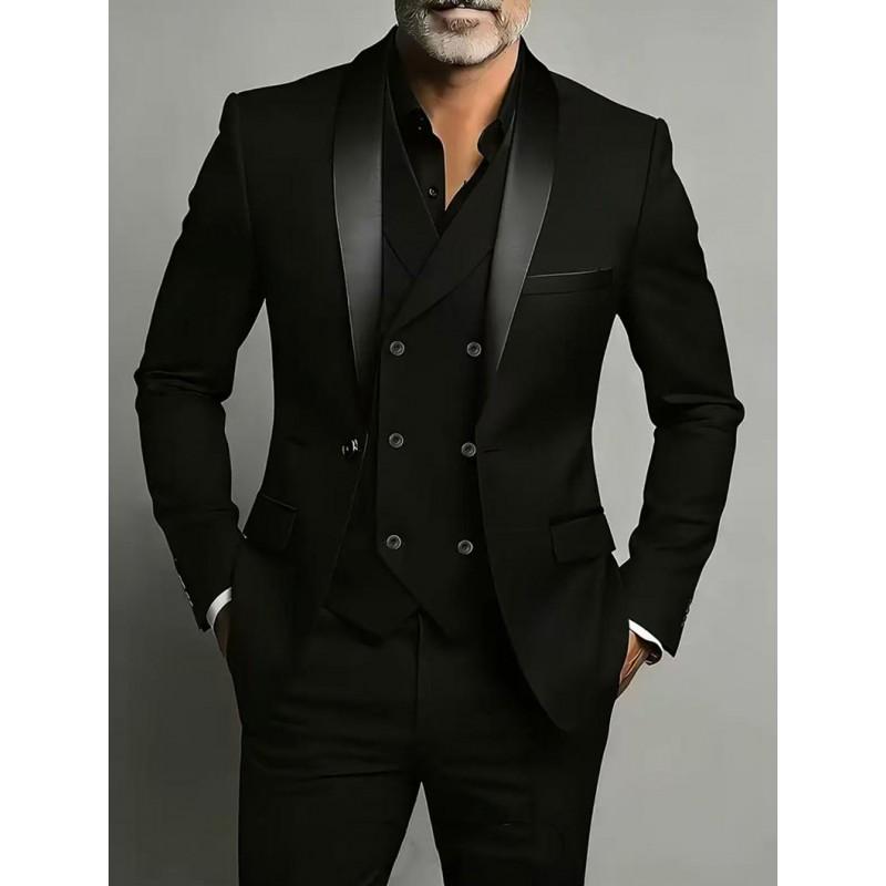 Mens Slim Fit 3-Piece Suit Set