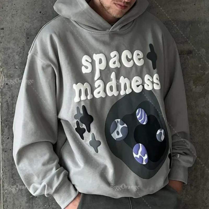 Y2k Letter Print Blue Hoodies Men Clothes Couples 3D Tops Sweatshirt Goth Streetwear Tracksuit Women Clothing Oversized Hoodie