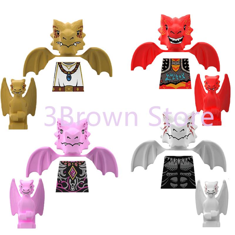 Medieval Building Blocks Accessories MOC Castles Dragon Knights Army Soldiers Warrior Helmets Shields Armors Axes Toy Gift S038