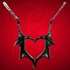 Punk Bat Wings Love Couple Pendant Necklace Devil Splice Necklace Adjustable Party Decoration Fashion Adult Jewelry