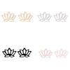 Stainless Steel Petal Earrings - Simple Lotus Flower Design, Elegant Hollow Ear Bone Studs