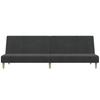 Vidaxl 2-Seater Sofa Bed, Dark Grey, Upholstered In Fabric