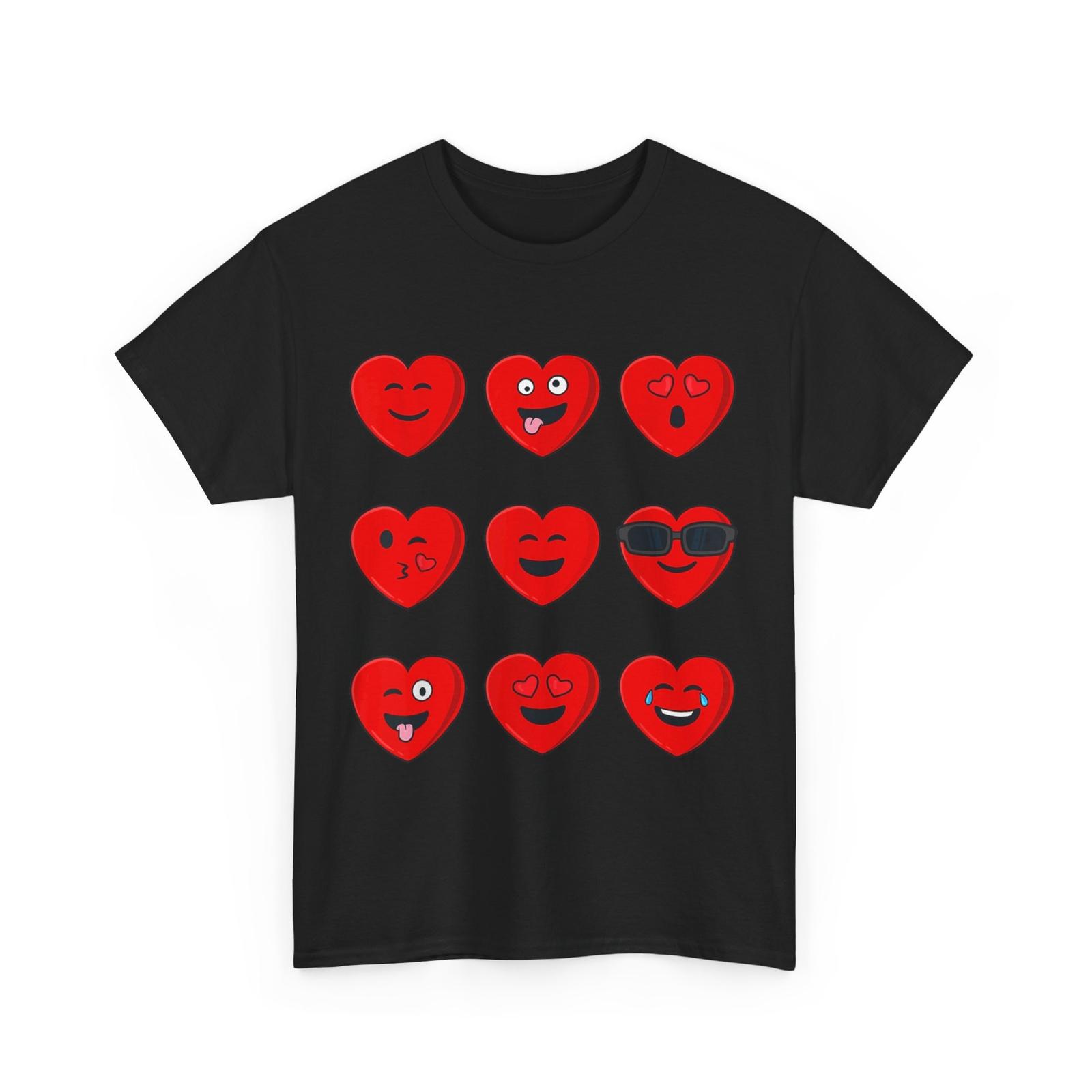 

Valentines Day Silly Faces Hearts Funny Boys Girls T-Shirt Mens Womens Tees Top M
