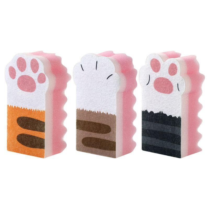 

Durable Cat Claw Sponge Wipe Trio For Efficient Cleaning And Rich Foaming Action рожевий