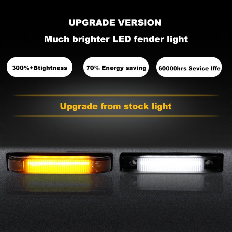 3er Set Superhelle Bernsteinfarbene LED-Mittelgrill-Tagfahrlicht/Positionslicht für 2007-2014 Toyota FJ Cruiser Park-/Fahrlicht 12V