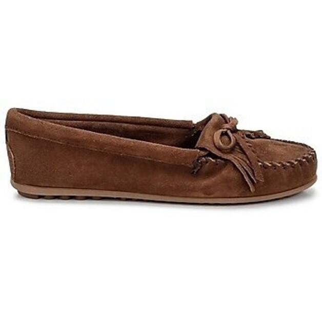 

Женская обувь Minnetonka Kilty suede moc dusty brown 36