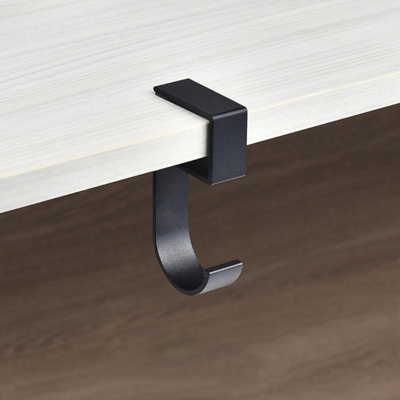 5 Shape Sturdy Hook for Student Bags Long Time Use Metal Wall Attachment Basic Assembly Black White Double Tone