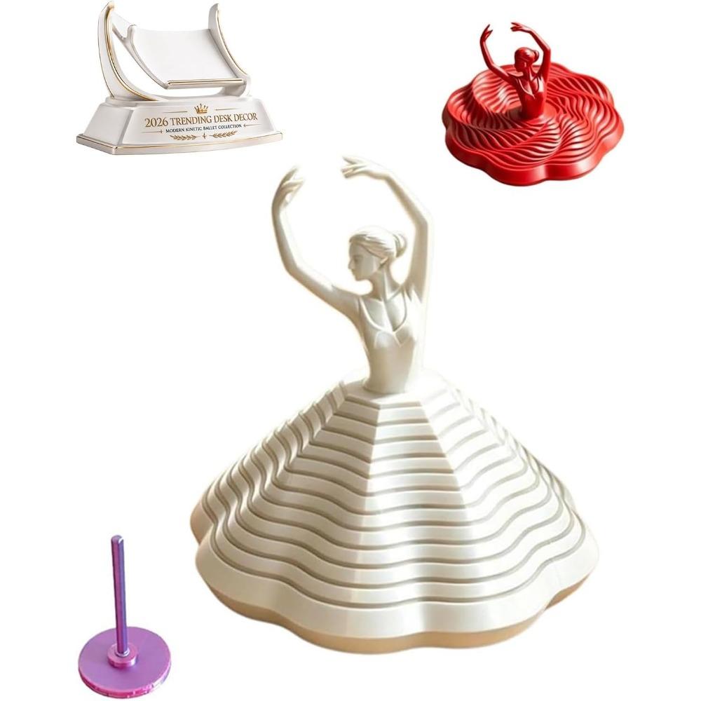 3D Printed Spinning Ballerina Fidget Toy Ornament, Ballet Fidget Spinner, Expanded Sensory Fidget Star, Ballerina Birthday Party Decorations белый