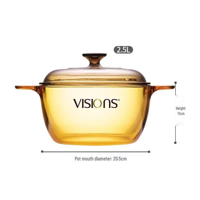 Corning VISIONS Crystal Clear Glass Pot