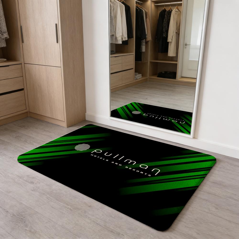 Fashion p-Pullman H-Hotel Floor Mat Flannel Door Mat Non-Slip Absorbent Washable Indoor Home Rug