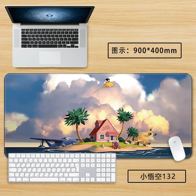 Neuer Schlichter Stil Son Goku Leder Mauspad Übergröße Animation Dragon Ball Kakarotto Kreative Computer Tastatur Büro Rutschfest Wasserdicht Tischmatte