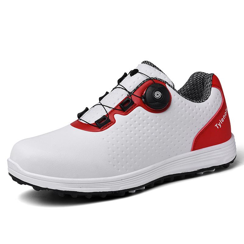 Golf shoes men's new fixed nails rotating buttons new non-slip waterproof breathable sports golf shoes