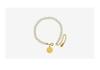 Chinese Round Fu Character Pearl Bracelet, Best Friend Women's 18K Gold Titanium Steel E242